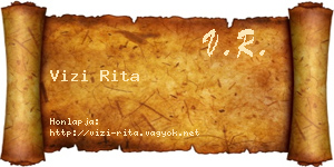 Vizi Rita névjegykártya
