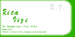 rita vizi business card